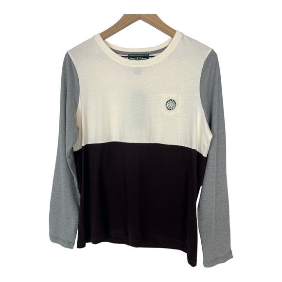 Lauren Ralph Lauren Active Sz Large Vintage Colorblock Tee Snowflake Logo NWT - Picture 1 of 11